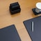 Dacasso Black Leatherette 10 Square Coaster Set with Holder AG-1343 - alternate 9